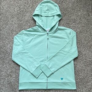 NWT Cat & Jack Kids Mint Green Zip Up Hoodie, Size XL